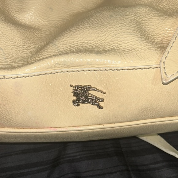 Burberry Cream Patent Leather Crossbody/ Hand Bag- Vintage Project Piece - Picture 13 of 17